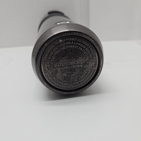 Starbucks Gloss Black Vacuum Insulated Stainless Steel Rubber Grip 16 oz Tumbler - Picture 3 of 7